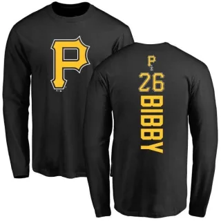 Men's Pittsburgh Pirates Jim Bibby Black Backer Long Sleeve T-Shirt