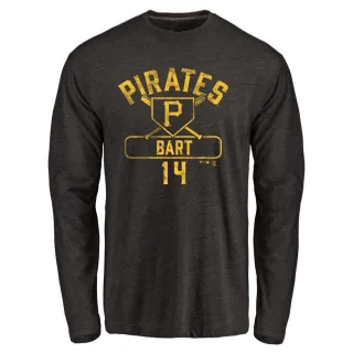 Men's Pittsburgh Pirates Joey Bart Black Base Runner Long Sleeve T-Shirt