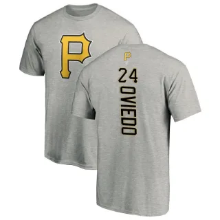 Men's Pittsburgh Pirates Johan Oviedo Ash Backer T-Shirt