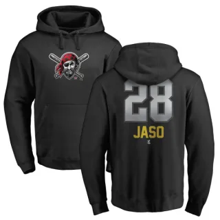 Men's Pittsburgh Pirates John Jaso Black Branded Midnight Mascot Pullover Hoodie -