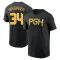 Men's Pittsburgh Pirates JT Brubaker Black 2023 City Connect Wordmark T-Shirt