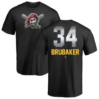 Men's Pittsburgh Pirates JT Brubaker Black Midnight Mascot T-Shirt