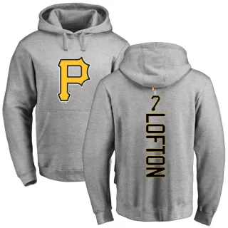 Men's Pittsburgh Pirates Kenny Lofton Ash Backer Pullover Hoodie