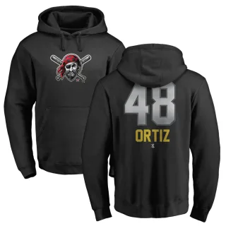 Men's Pittsburgh Pirates Luis Ortiz Black Branded Midnight Mascot Pullover Hoodie -