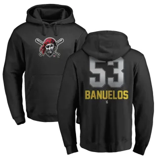 Men's Pittsburgh Pirates Manny Banuelos Black Branded Midnight Mascot Pullover Hoodie -