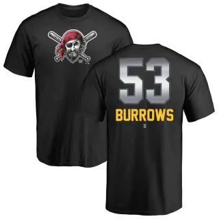 Men's Pittsburgh Pirates Mike Burrows Black Midnight Mascot T-Shirt