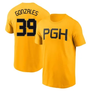 Men's Pittsburgh Pirates Nick Gonzales Gold 2023 City Connect T-Shirt