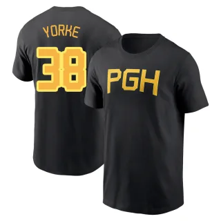 Men's Pittsburgh Pirates Nick Yorke Black 2023 City Connect Wordmark T-Shirt