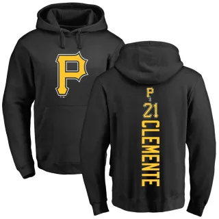 Men's Pittsburgh Pirates Roberto Clemente Black Backer Pullover Hoodie