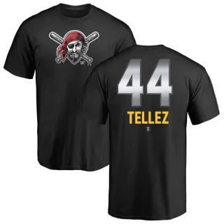 Men's Pittsburgh Pirates Rowdy Tellez Black Midnight Mascot T-Shirt