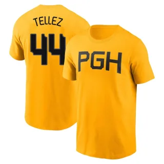 Men's Pittsburgh Pirates Rowdy Tellez Gold 2023 City Connect T-Shirt