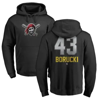 Men's Pittsburgh Pirates Ryan Borucki Black Branded Midnight Mascot Pullover Hoodie -