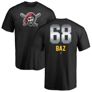 Men's Pittsburgh Pirates Shane Baz Black Midnight Mascot T-Shirt