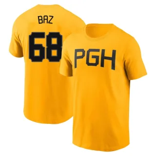 Men's Pittsburgh Pirates Shane Baz Gold 2023 City Connect T-Shirt