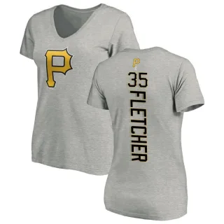 Women's Pittsburgh Pirates Aaron Fletcher Ash Backer Slim Fit T-Shirt