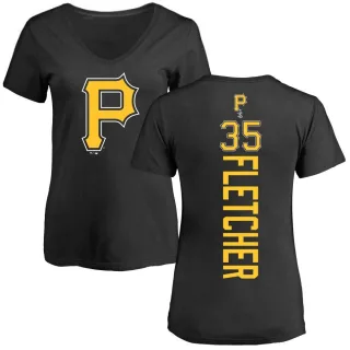 Women's Pittsburgh Pirates Aaron Fletcher Black Backer Slim Fit T-Shirt