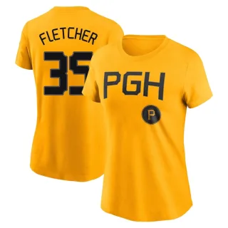 Women's Pittsburgh Pirates Aaron Fletcher Gold 2023 City Connect T-Shirt