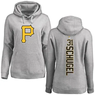 Women's Pittsburgh Pirates A.J. Schugel Ash Backer Pullover Hoodie