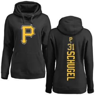 Women's Pittsburgh Pirates A.J. Schugel Black Backer Pullover Hoodie