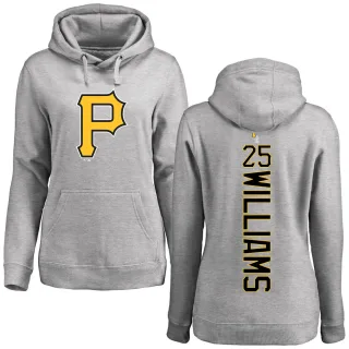 Women's Pittsburgh Pirates Alika Williams Ash Backer Pullover Hoodie