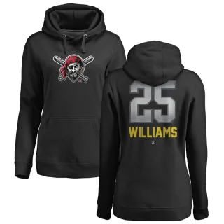 Women's Pittsburgh Pirates Alika Williams Black Branded Midnight Mascot Pullover Hoodie -