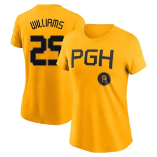 Women's Pittsburgh Pirates Alika Williams Gold 2023 City Connect T-Shirt