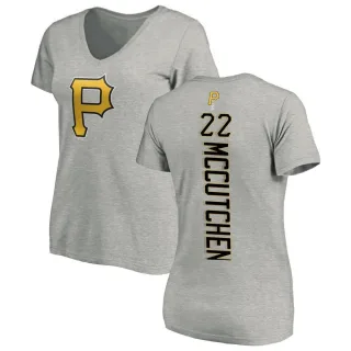 Women's Pittsburgh Pirates Andrew McCutchen Ash Backer Slim Fit T-Shirt