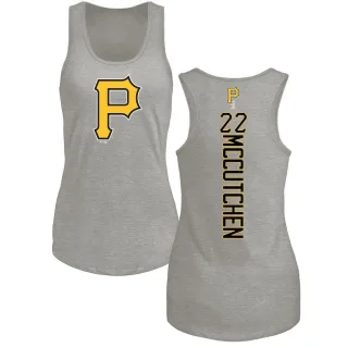 Women's Pittsburgh Pirates Andrew McCutchen Ash Backer Tank Top