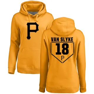 Women's Pittsburgh Pirates Andy Van Slyke Gold Branded RBI Pullover Hoodie -