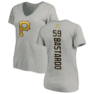 Women's Pittsburgh Pirates Antonio Bastardo Ash Backer Slim Fit T-Shirt