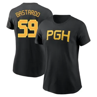 Women's Pittsburgh Pirates Antonio Bastardo Black 2023 City Connect Wordmark T-Shirt