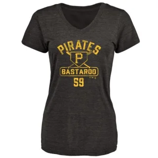 Women's Pittsburgh Pirates Antonio Bastardo Black Base Runner T-Shirt