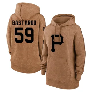 Women's Pittsburgh Pirates Antonio Bastardo Brown 2023 Salute to Service Pullover Hoodie