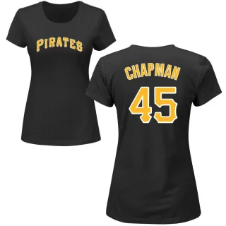 Women's Pittsburgh Pirates Aroldis Chapman Black Roster T-Shirt