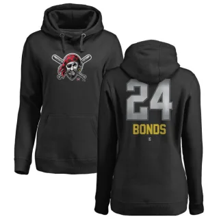 Women's Pittsburgh Pirates Barry Bonds Black Branded Midnight Mascot Pullover Hoodie -