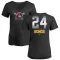 Women's Pittsburgh Pirates Barry Bonds Black Midnight Mascot V-Neck T-Shirt