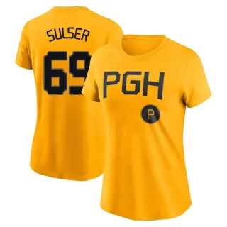 Women's Pittsburgh Pirates Beau Sulser Gold 2023 City Connect T-Shirt