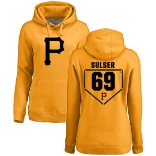 Women's Pittsburgh Pirates Beau Sulser Gold Branded RBI Pullover Hoodie -