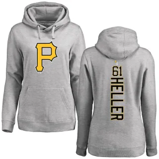 Women's Pittsburgh Pirates Ben Heller Ash Backer Pullover Hoodie