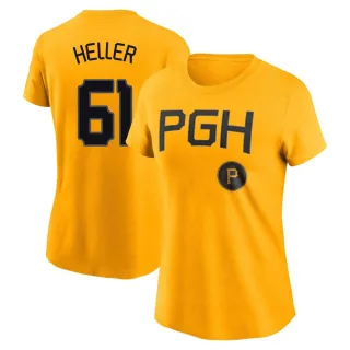 Women's Pittsburgh Pirates Ben Heller Gold 2023 City Connect T-Shirt