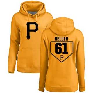 Women's Pittsburgh Pirates Ben Heller Gold Branded RBI Pullover Hoodie -