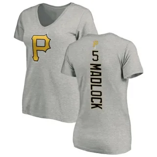 Women's Pittsburgh Pirates Bill Madlock Ash Backer Slim Fit T-Shirt