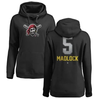 Women's Pittsburgh Pirates Bill Madlock Black Branded Midnight Mascot Pullover Hoodie -