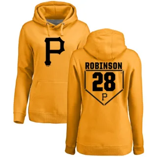 Women's Pittsburgh Pirates Bill Robinson Gold Branded RBI Pullover Hoodie -