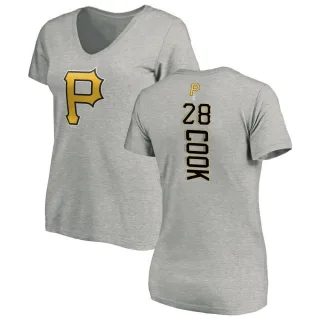 Women's Pittsburgh Pirates Billy Cook Ash Backer Slim Fit T-Shirt