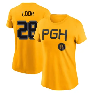 Women's Pittsburgh Pirates Billy Cook Gold 2023 City Connect T-Shirt