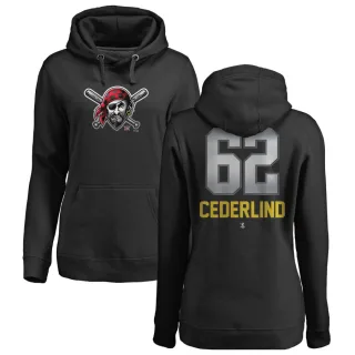 Women's Pittsburgh Pirates Blake Cederlind Black Branded Midnight Mascot Pullover Hoodie -