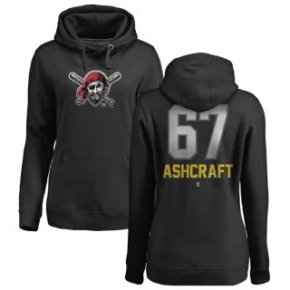 Women's Pittsburgh Pirates Braxton Ashcraft Black Branded Midnight Mascot Pullover Hoodie -