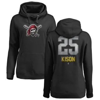 Women's Pittsburgh Pirates Bruce Kison Black Branded Midnight Mascot Pullover Hoodie -