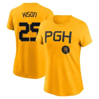 Women's Pittsburgh Pirates Bruce Kison Gold 2023 City Connect T-Shirt